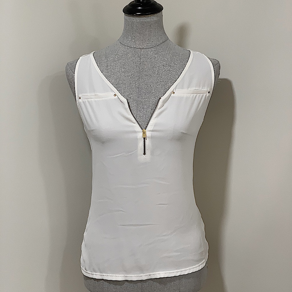 Express Zip Front Tank Top